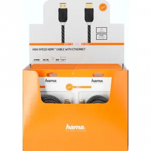 Hama HDMI kábel 4K, 1,5 m, pozlátený, opletený, blister/displej 85444290