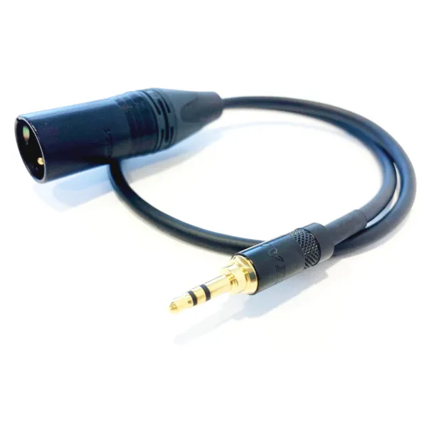 Canare L-2E5 mikrofónový kábel 4,6 mm, XLR(M) / JACK 3,5 mm TRS (M) 0,5 m, BLK 21906