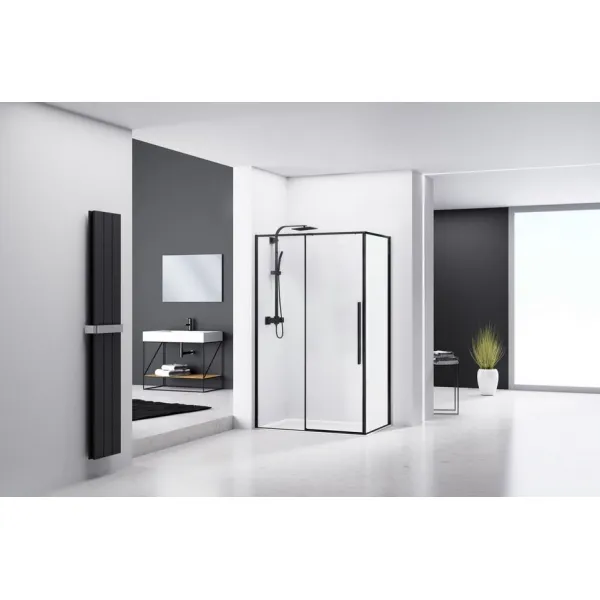 REA SOLAR BLACK MAT sprchový kút 80/100/195