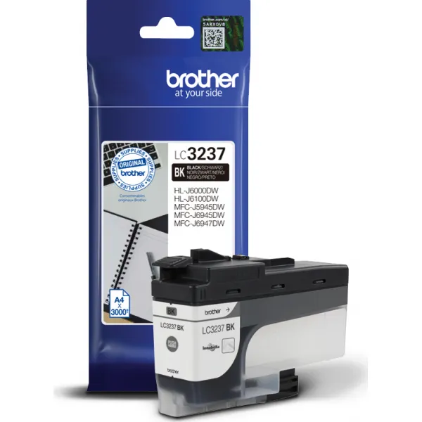 BROTHER LC-3237 (LC3237BK), originálna cartridge, čierna, 3000 strán, Pre tlačiareň: BROTHER MFC-J5945DW, BROTHER MFC-J6945DW, BROTHER MFC-J6947DW