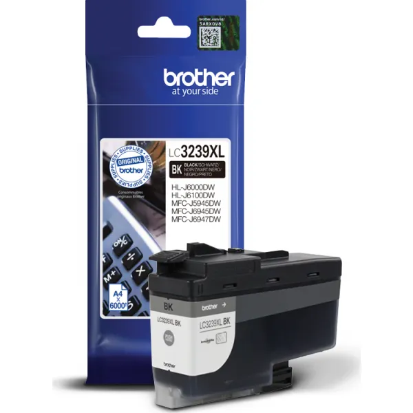 BROTHER LC-3239-XL (LC3239XLBK), originálna cartridge, čierna, 6000 strán, Pre tlačiareň: BROTHER MFC-J5945DW, BROTHER MFC-J6945DW, BROTHER