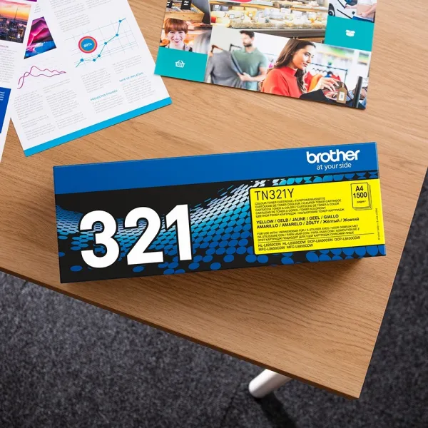 BROTHER TN-331/TN-321 (TN321Y), originálny toner, žltý, 1500 strán, Pre tlačiareň: BROTHER HL-L8350CDW, BROTHER HL-L9200CDWT, BROTHER HL-L8250CDN,