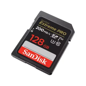 SanDisk Extreme PRO 128 GB SDXC Memory Card 200 MB/s and 90 MB/s, UHS-I, Class 10, U3, V30 85235110