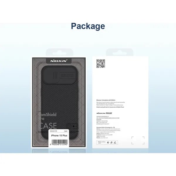 Nillkin CamShield PRO Kryt pre iPhone 15 Plus, Čierny
