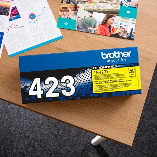 BROTHER TN-423 (TN423Y), originálny toner, žltý, 4000 strán, Pre tlačiareň: BROTHER HL-L8260CDW, BROTHER DCP-L8410CDW, BROTHER MFC-L8690CDW, BROTHER