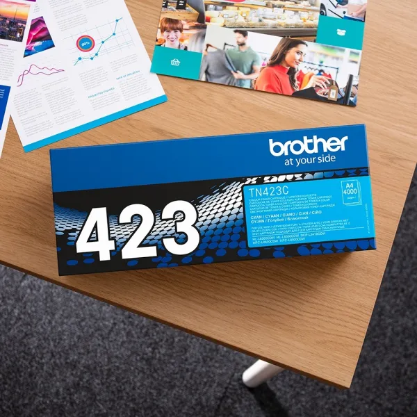 BROTHER TN-423 (TN423C), originálny toner, azúrový, 4000 strán, Pre tlačiareň: BROTHER HL-L8260CDW, BROTHER DCP-L8410CDW, BROTHER MFC-L8690CDW,