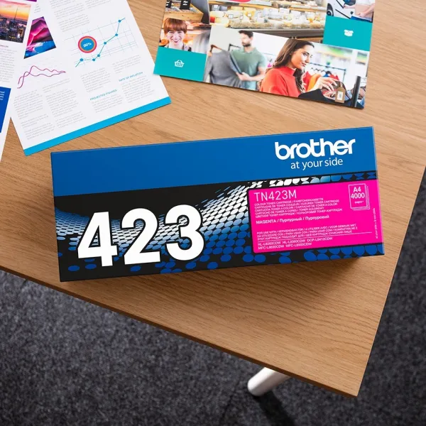 BROTHER TN-423 (TN423M), originálny toner, purpurový, 4000 strán, Pre tlačiareň: BROTHER HL-L8260CDW, BROTHER DCP-L8410CDW, BROTHER MFC-L8690CDW,