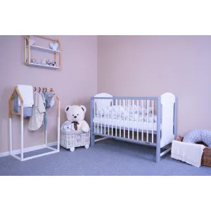 Detská postieľka New Baby ELSA štandard bielo-sivá
