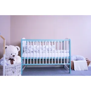 Detská postieľka New Baby ELSA štandard Zebra bielo-mätová