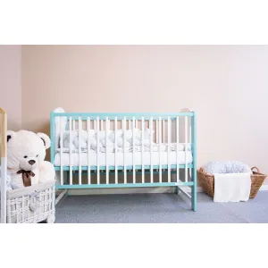 Detská postieľka New Baby ELSA štandard bielo-mätová