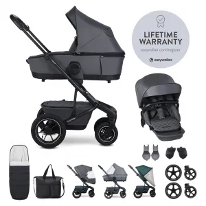 Kočík Easywalker Harvey5 Air set XXL s príslušenstvom Farba: Pebble Grey
