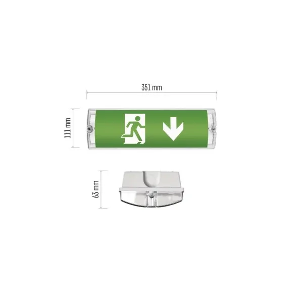EMOS Lighting LED Núdzové svietidlo NESSI 3W 3H IP65