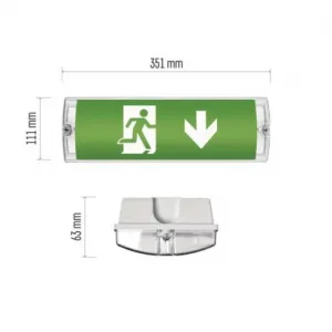 EMOS Lighting LED Núdzové svietidlo NESSI 3W 3H IP65