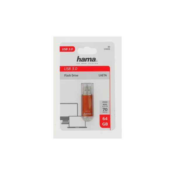 Hama FlashPen Laeta, USB 3.0, 64 GB, 40 MB/s, hnedý 85235110