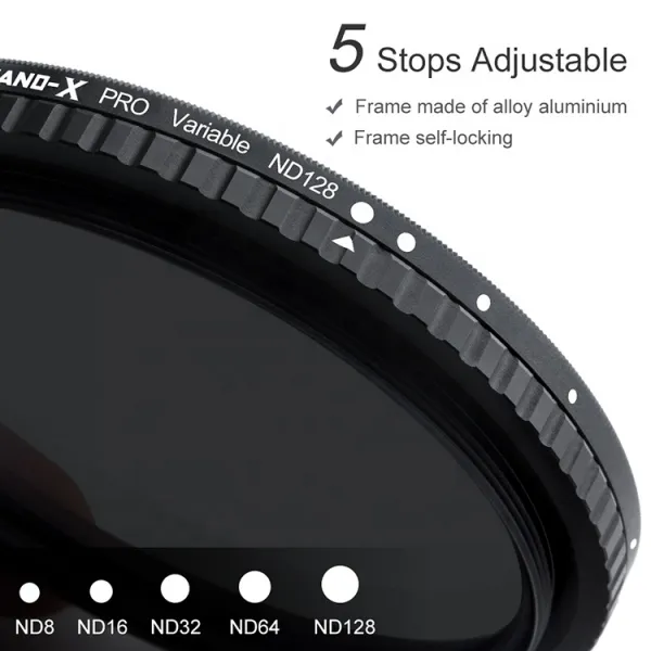 K&F Concept 49MM Nano-X variabilný/fader ND filter, ND8~ND128, W/O Black Cross 17132