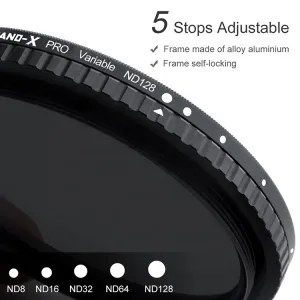 K&F Concept 49MM Nano-X variabilný/fader ND filter, ND8~ND128, W/O Black Cross 17132