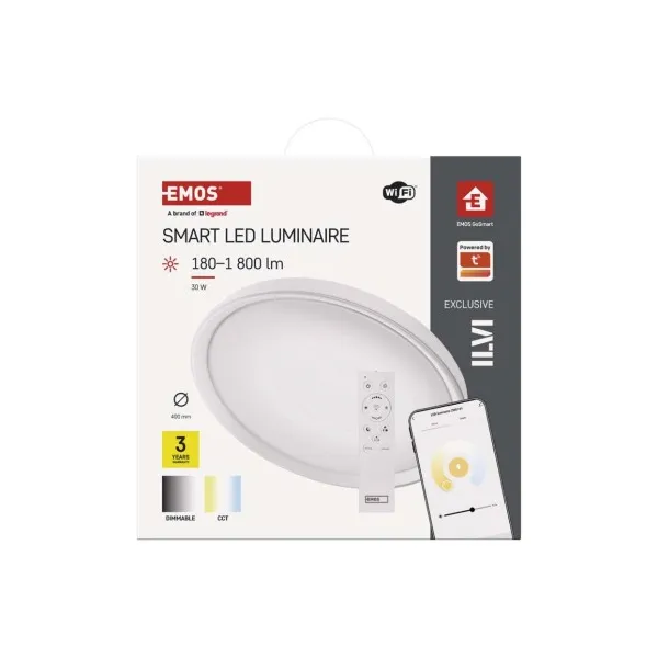 EMOS Lighting Inteligentné LED svietidlo GoSmart, zapustené, kruhové, 30W, RGB, stmievateľné, Wi-Fi