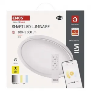 EMOS Lighting Inteligentné LED svietidlo GoSmart, zapustené, kruhové, 30W, RGB, stmievateľné, Wi-Fi