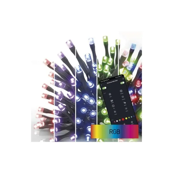 EMOS Lighting GoSmart LED vianočná reťaz, 8 m, vonkajšia aj vnútorná, RGB, programy, časovač, wifi