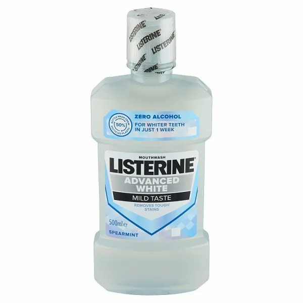 Listerine Advanced White Mild Taste Spearmint ústna voda 500 ml