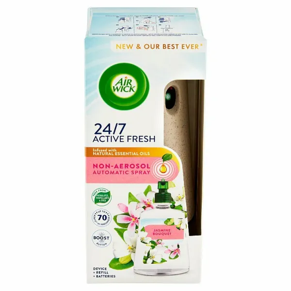 Air Wick Active Fresh Náplň na vodnej báze do automatického difuzéra jazmínové kvety 228 ml