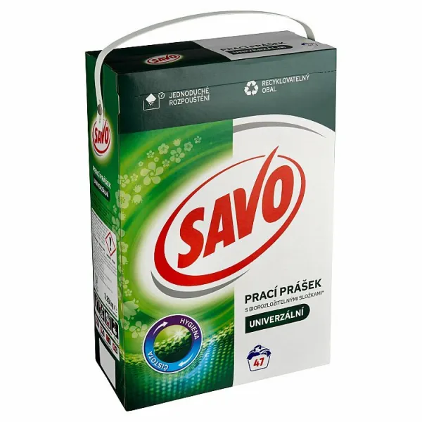 Savo Univerzálne prášok na pranie 47 praní 3,29 kg 1ks