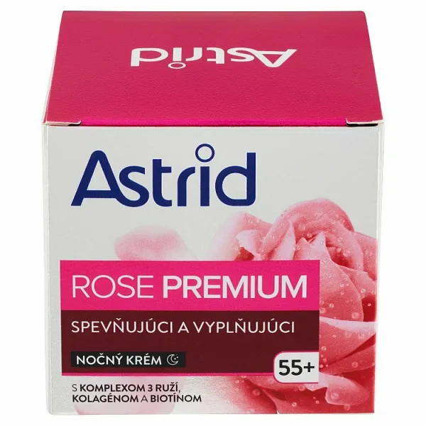 Astrid Rose Premium spevňujúci a vyplňujúci nočný krém 55+ 50 ml