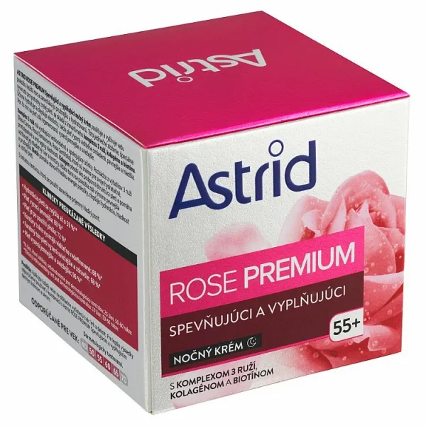 Astrid Rose Premium spevňujúci a vyplňujúci nočný krém 55+ 50 ml