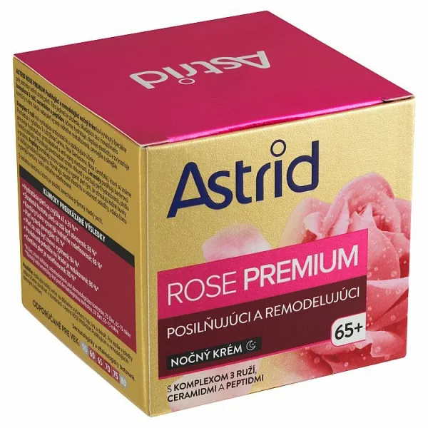 Astrid Rose Premium posilňujúci a remodelujúci nočný krém 65+ 50 ml