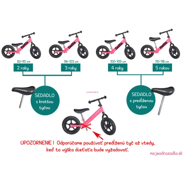 myRunbike Moje odrážadlo s menom - čierne