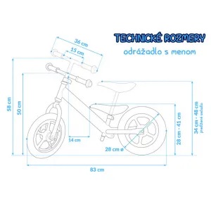 myRunbike Moje odrážadlo s menom - čierne