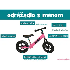 myRunbike Moje odrážadlo s menom - čierne
