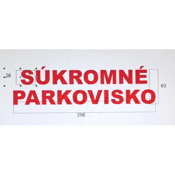 Súkromné parkovisko  - reflexná nálepka