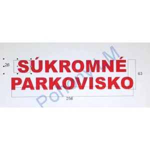 Súkromné parkovisko  - červená nálepka