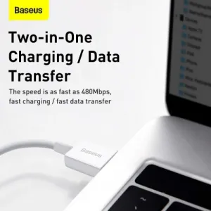 Kábel USB na Lightning Baseus Superior Series, 2,4 A, 2 m (biely) 026223