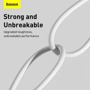 Kábel USB na Lightning Baseus Superior Series, 2,4 A, 2 m (biely) 026223