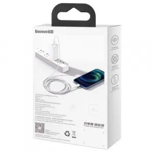 Kábel USB na Lightning Baseus Superior Series, 2,4 A, 2 m (biely) 026223