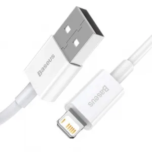 Kábel USB na Lightning Baseus Superior Series, 2,4 A, 2 m (biely) 026223