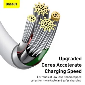 Kábel USB na Lightning Baseus Superior Series, 2,4 A, 2 m (biely) 026223