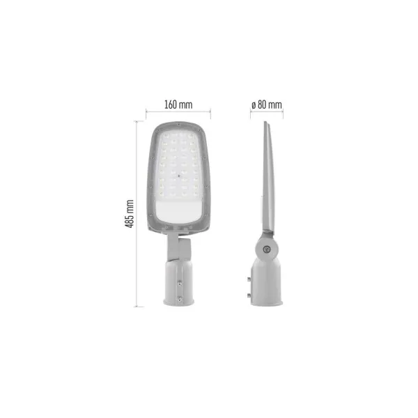 EMOS Lighting Verejné LED svietidlo SOLIS 30W, 3600 lm, teplá biela