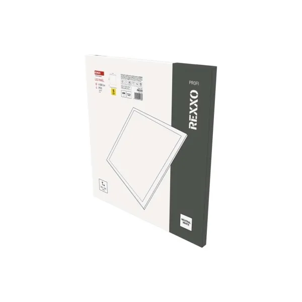 EMOS Lighting LED panel REXXO backlit 60×60, štvorcový vstavaný biely, 36W neutr.b. UGR