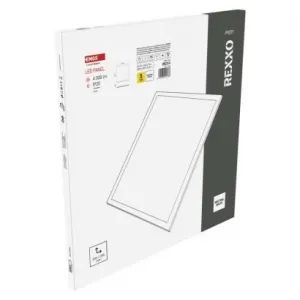 EMOS Lighting LED panel REXXO backlit 60×60, štvorcový vstavaný biely, 36W neutr.b.