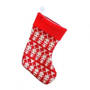 Ozdoba MagicHome Vianoce, ponožka, červená, vianočný motív, bal. 5 ks 8090044
