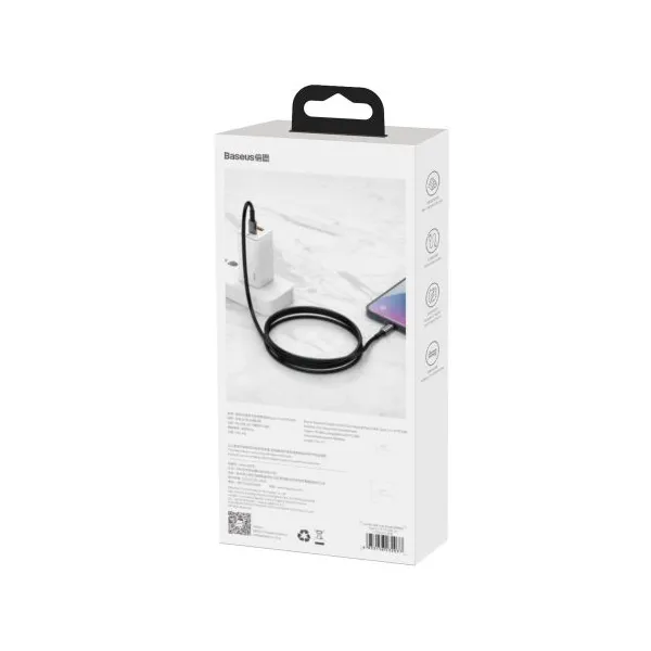Baseus Tungsten Gold kábel USB-C na USB-C, 100 W, 1 m (čierny) 024650