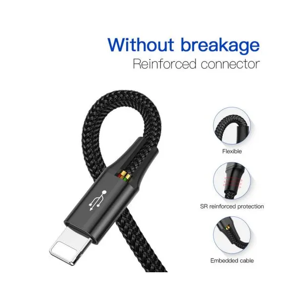 Kábel USB Baseus Fast 4w1 2xUSB-C / Lightning / Micro 3,5A 1,2m (černý) 018721