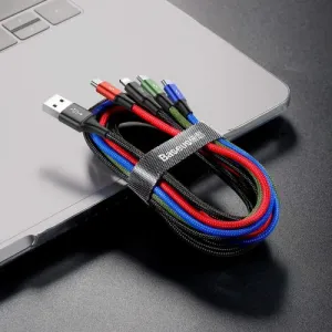 Kábel USB Baseus Fast 4w1 2xUSB-C / Lightning / Micro 3,5A 1,2m (černý) 018721