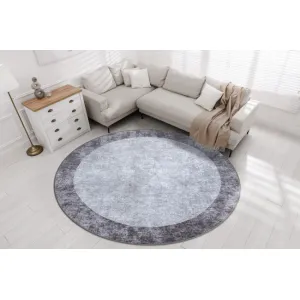 Koberec MIRO 51648.803 mramor, tmavosivý kruh