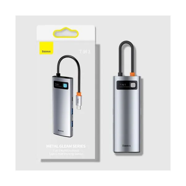 Adaptér 7w1 Baseus Hub USB-C na 2x USB 3.0 + HDMI + USB-C PD 030395