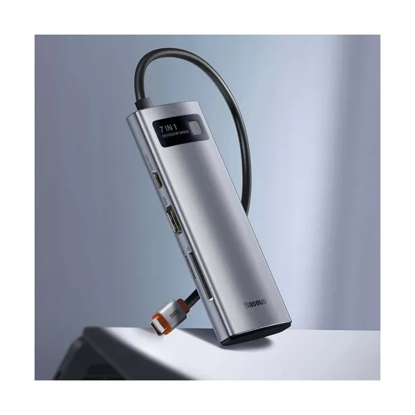 Adaptér 7w1 Baseus Hub USB-C na 2x USB 3.0 + HDMI + USB-C PD 030395
