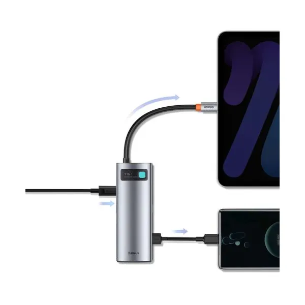 Adaptér 7w1 Baseus Hub USB-C na 2x USB 3.0 + HDMI + USB-C PD 030395